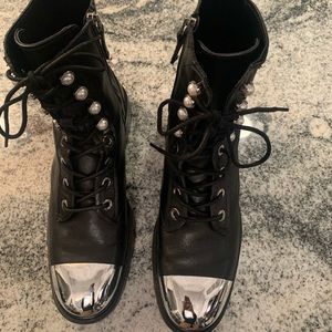 Zara Metallic Toe Boots
